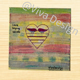 Printable painted Heart Gift idea