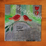 Valentine printable Art Gift idea original Hand painted