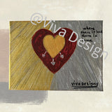 Printable painted HeartGift Idea