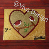 Valentine printable Art Gift idea original Hand painted