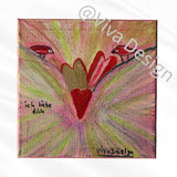 Valentine printable Art Gift idea original Hand painted Heart Design